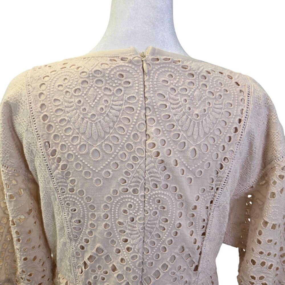 Roolee Falling for You Eyelet Boho Dress Size Medium - Picture 5 of 7